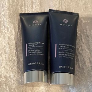 Monat Volumizing Revive Shampoo & Revitalize Conditioner set travel set.